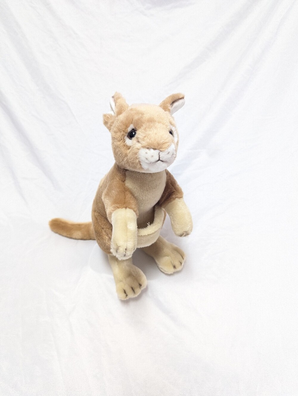The Petting Zoo Realistic Kangaroo 14" Plush Stuffed Animal Posable‎ Back Legs